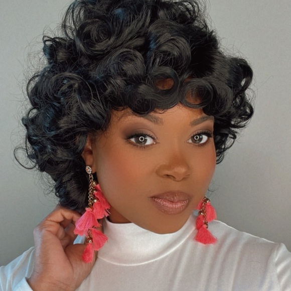 Pink Fringe Earrings - Picture 5 of 6